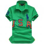 high collar t-shirt polo ralph lauren cool 2013 hommes cotton three usa green